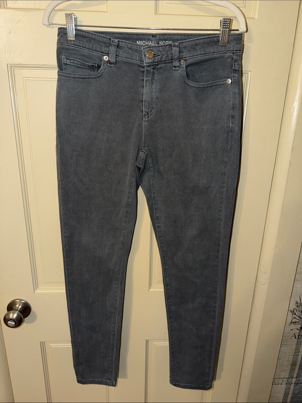 Michael Kors Womens Skinny Jeans in Charcoal